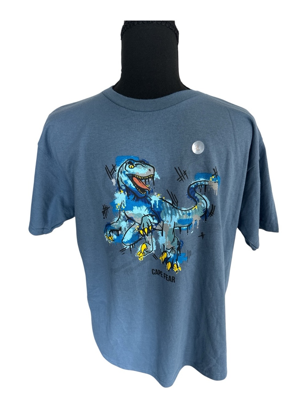 T-Rex Cape Fear Souvenir Graphic Tee Youth L Gildan 100% Cotton
